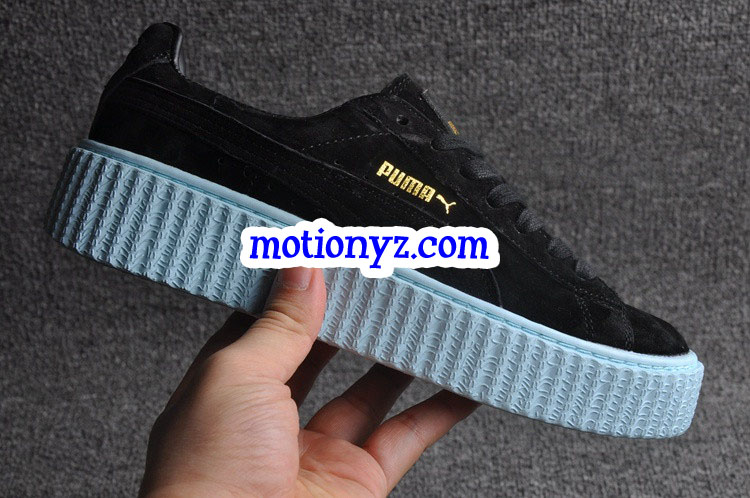 Puma Fenty Rihanna Creeper Low Black Light Blue Gum